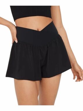 Aerie Offline Shorts Black with Spandex Shorts Large